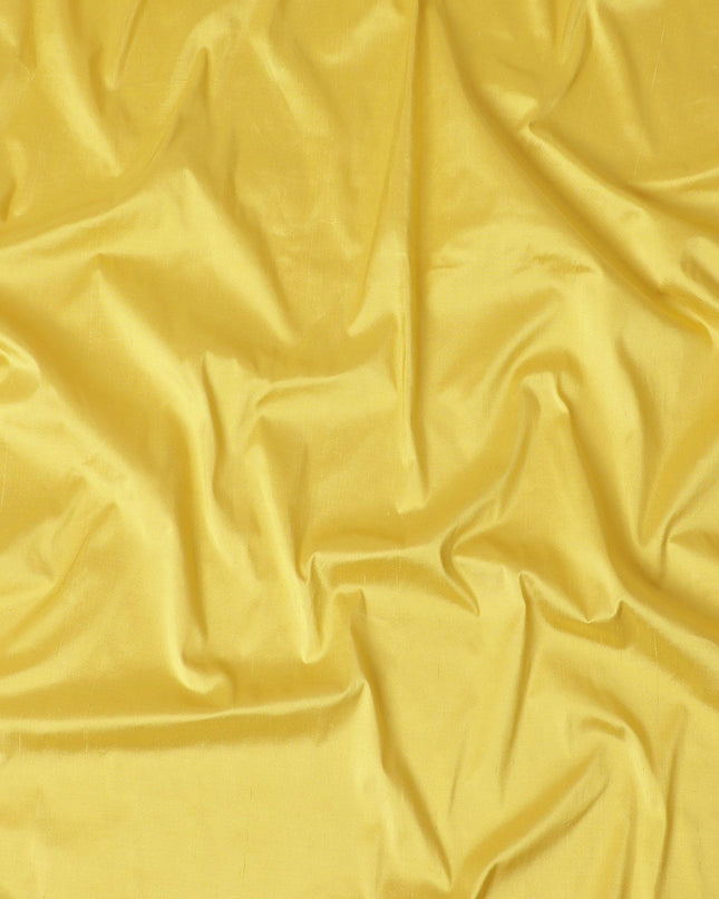 Acid yellow plain premium pure raw silk fabric-D12041