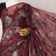 French Chiffon Saree