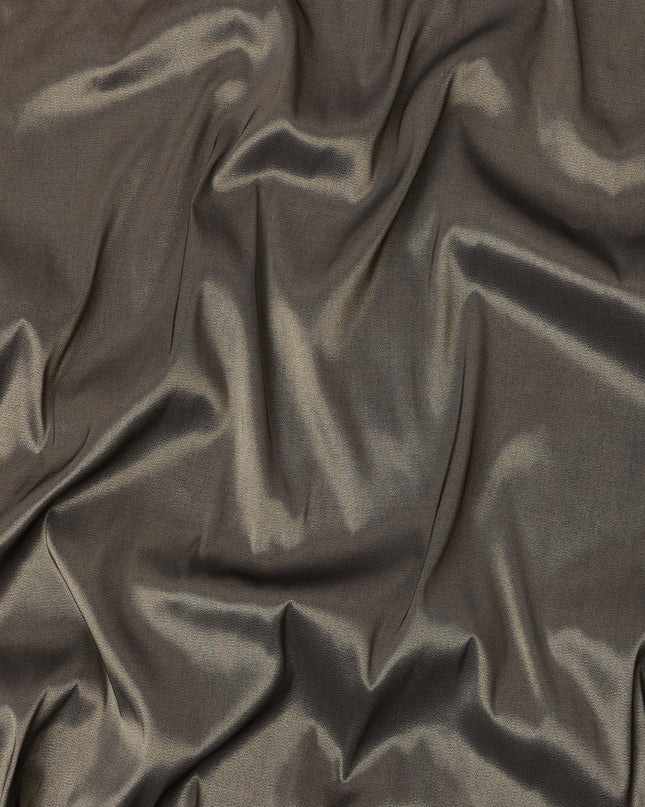 Brown Solid Silk Lame Fabric 110 Cms Width South Korea-D24997