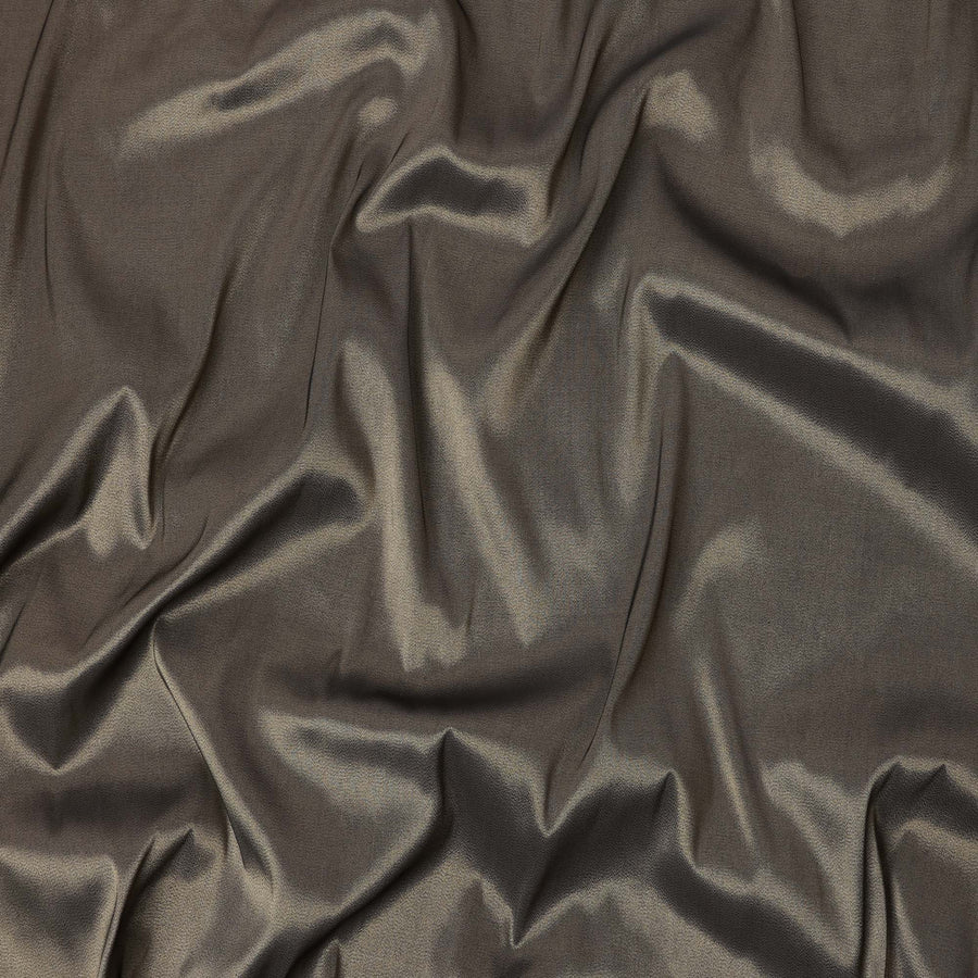 Brown Solid Silk Lame Fabric 110 Cms Width South Korea-D24997