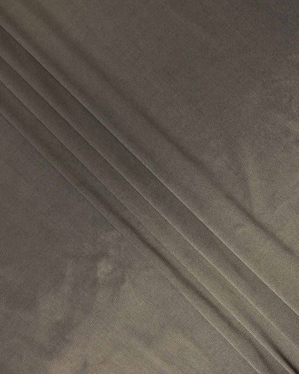 Brown Solid Silk Lame Fabric 110 Cms Width South Korea-D24997