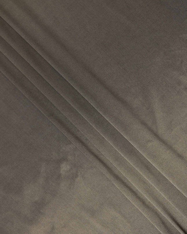 Brown Solid Silk Lame Fabric 110 Cms Width South Korea-D24997