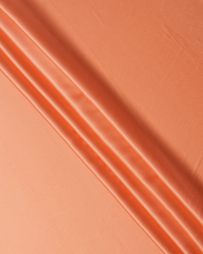 Peach Premium Plain Pure Silk Satin Fabric, 110 Cms Width, Made in China-D26120