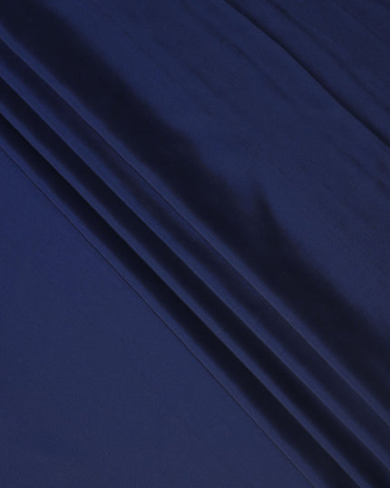 Navy Blue Plain Pure Raw Silk Fabric, 140 Cms Width, Made in India-D25987