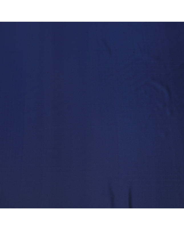 Navy Blue Plain Pure Raw Silk Fabric, 140 Cms Width, Made in India-D25987