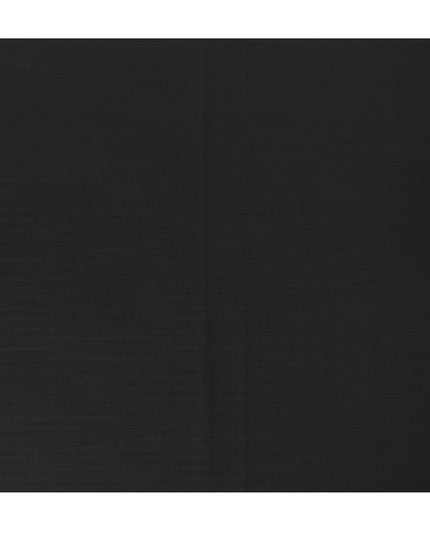 Black Super Fine Blended Wool Suiting Fabric, 150 cm Width, 4.0 Mtrs Piece, Premium Italian Tailoring Cloth, Made in Italy-D26799