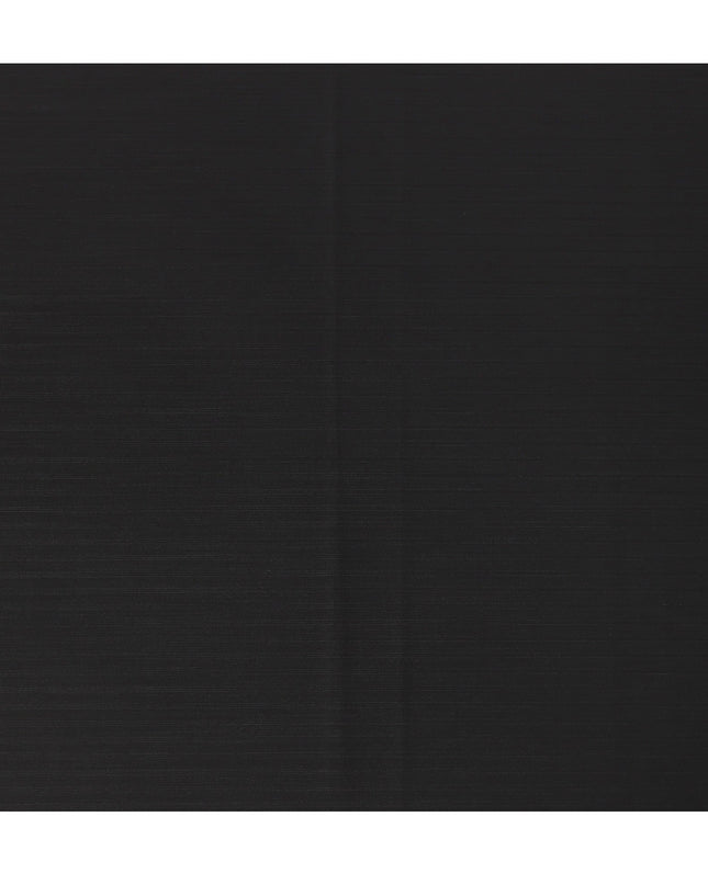 Black Super Fine Blended Wool Suiting Fabric, 150 cm Width, 4.0 Mtrs Piece, Premium Italian Tailoring Cloth, Made in Italy-D26799