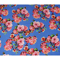 Blue Bouquet Floral Crepe Fabric 140cm
