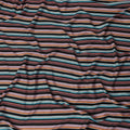 Multicolor Stripe Viscose Crepe Fabric 140cm