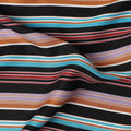Multicolor Stripe Viscose Crepe Fabric 140cm