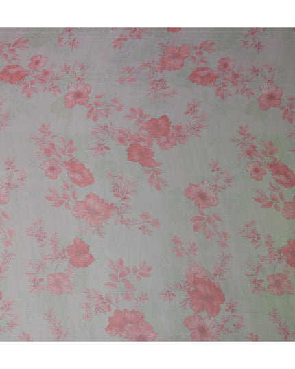 Sage Green Floral Silk Garbasaar 110cm Korea