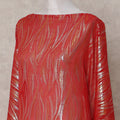 Red Abstract Silk Chiffon Dirac 3.5 Meter Piece