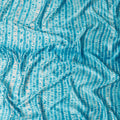 Turquoise Tie-Dye Silk Satin Fabric 110cm