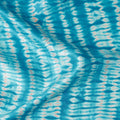 Turquoise Tie-Dye Silk Satin Fabric 110cm