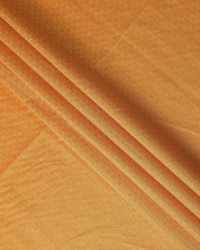 Amber Orange Paisley Brocade Fabric - Regal Fabrics