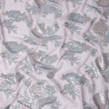 Blush Pink Floral Silk Chiffon 110cm