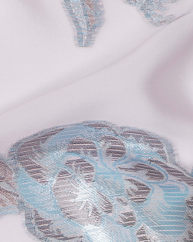 Blush Pink Floral Silk Chiffon 110cm