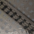 Grey Metallic Silk Chiffon Garbasaar 2 Meter Piece