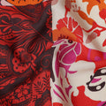 Multicolor Abstract Viscose Crepe Fabric 140cm