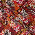 Multicolor Abstract Viscose Crepe Fabric 140cm