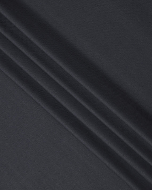 Solid Black Plain Blended Wool Suiting Fabric 3.5 Mtrs, 150 Cms, India-D24948 Regal Fabrics
