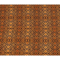 Orange Geometric Silk Crepe Fabric 110cm India