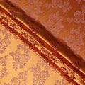 Orange Burnout Silk Velvet Fabric 110cm Korea