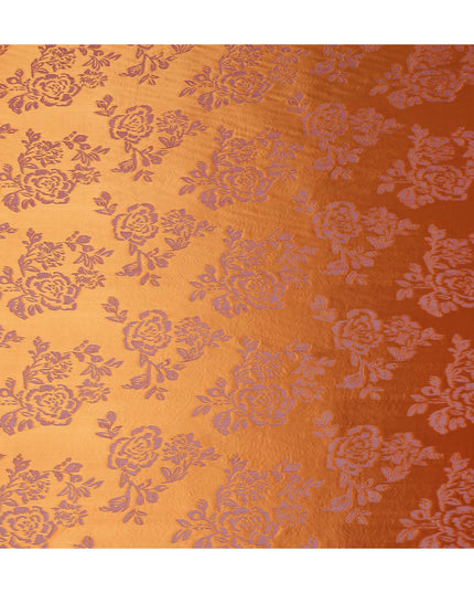 Orange Burnout Silk Velvet Fabric 110cm Korea