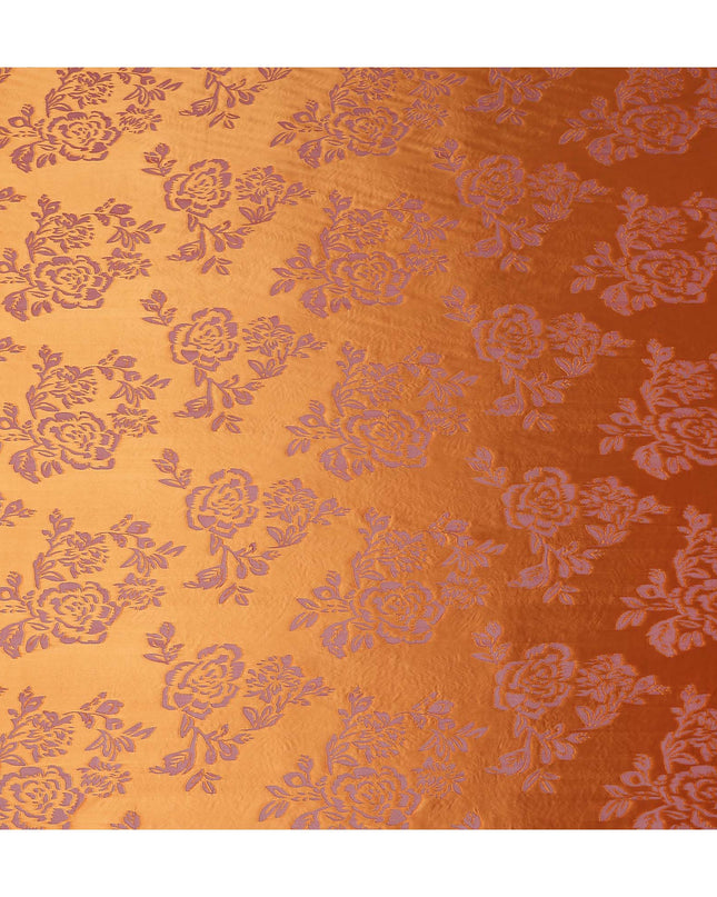 Orange Burnout Silk Velvet Fabric 110cm Korea