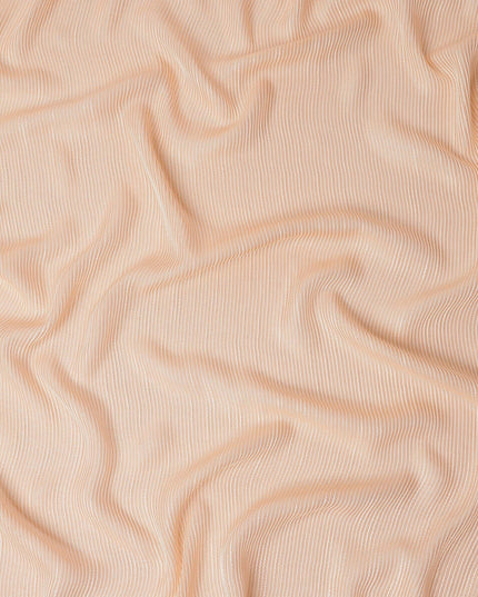 Peach Ivory Stripe Silk Garbasaar 110cm India