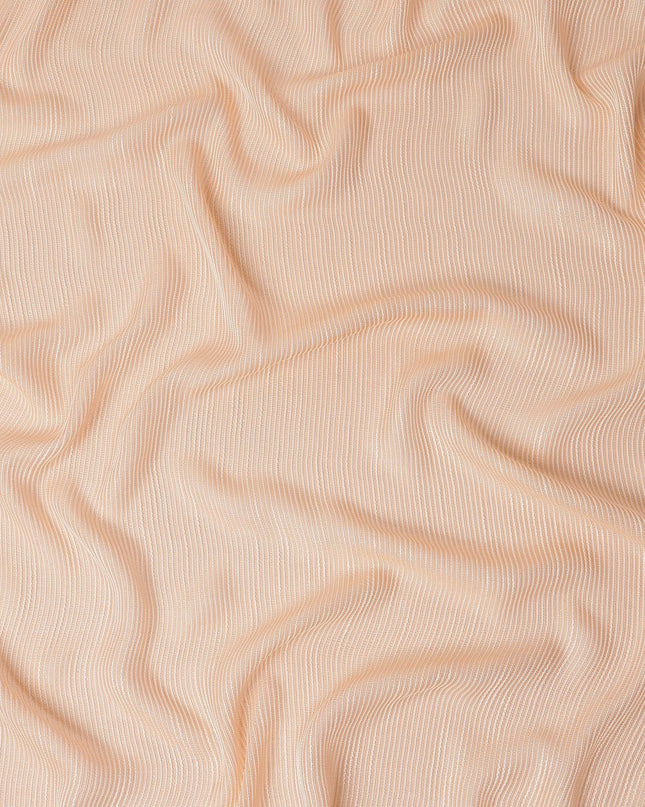 Peach Ivory Stripe Silk Garbasaar 110cm India