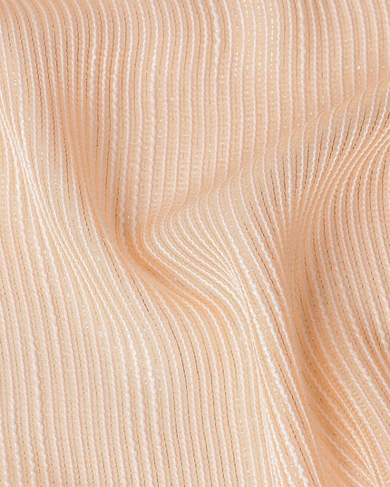 Peach Ivory Stripe Silk Garbasaar 110cm India