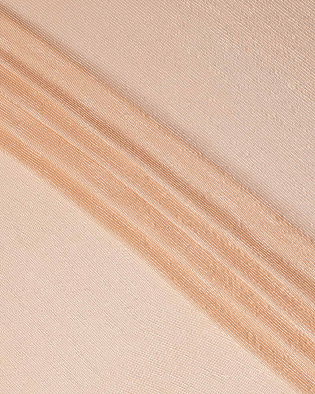Peach Ivory Stripe Silk Garbasaar 110cm India