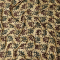 Golden Paisley Silk Satin Fabric 110cm India