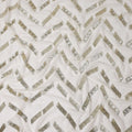 Pearl White Herringbone Silk Chiffon Fabric