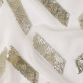 Pearl White Herringbone Silk Chiffon Fabric