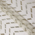Pearl White Herringbone Silk Chiffon Fabric