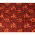 Orange Floral Crepe Fabric 140cm