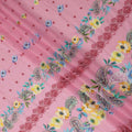 Pink Floral Paisley Printed Premium Traditional Sudanese Thobe Pure Cotton Voile Fabric 4.5 Mtrs Piece 140 Cms Width Switzerland Origin-D28544 - Regal Fabrics