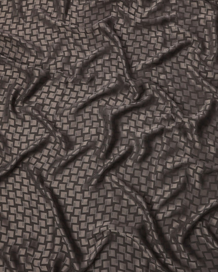 قماش كوبرو مستدام بنمط هندسي بني مصنوع من بيمبيرج عرض 150 سم اليابان - D25008