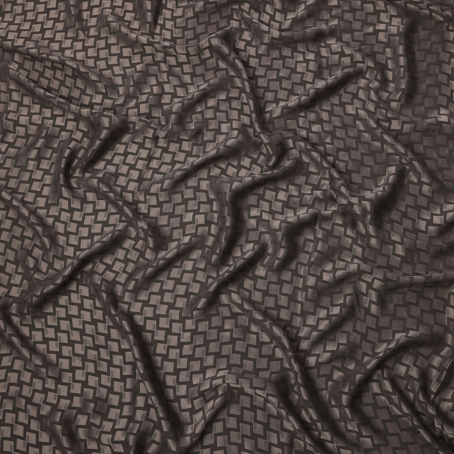 قماش كوبرو مستدام بنمط هندسي بني مصنوع من بيمبيرج عرض 150 سم اليابان - D25008