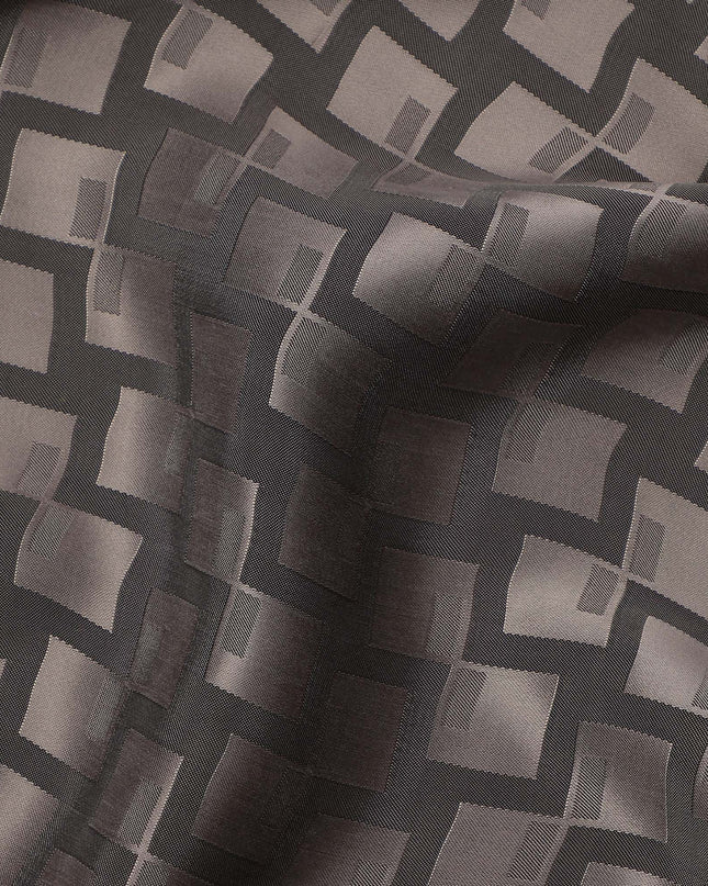 قماش كوبرو مستدام بنمط هندسي بني مصنوع من بيمبيرج عرض 150 سم اليابان - D25008