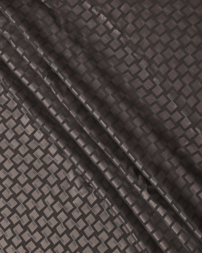 قماش كوبرو مستدام بنمط هندسي بني مصنوع من بيمبيرج عرض 150 سم اليابان - D25008