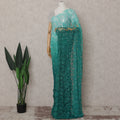 Mint to Emerald Ombre French Chantilly Lace Saree