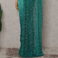 Mint to Emerald Ombre French Chantilly Lace Saree