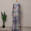 Multicolor Leaf Silk Chiffon Dirac 3.5 Meter Piece
