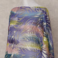 Multicolor Leaf Silk Chiffon Dirac 3.5 Meter Piece