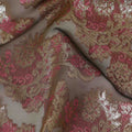 Brown Brocade Fransawi Silk Garbasaar 110cm