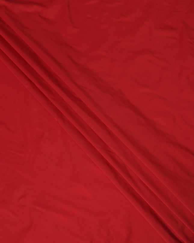 Red Plain Pure Raw Silk Fabric, 140 Cms Width, Made in India-D25982