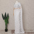 Frost White Chantilly Lace Saree